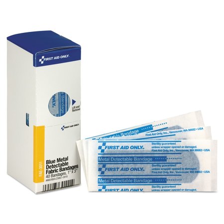 FIRST AID ONLY Refill for SmartCompliance Cabinet, Metal Detectable Bandage, 1x3, PK40 FAE-3011